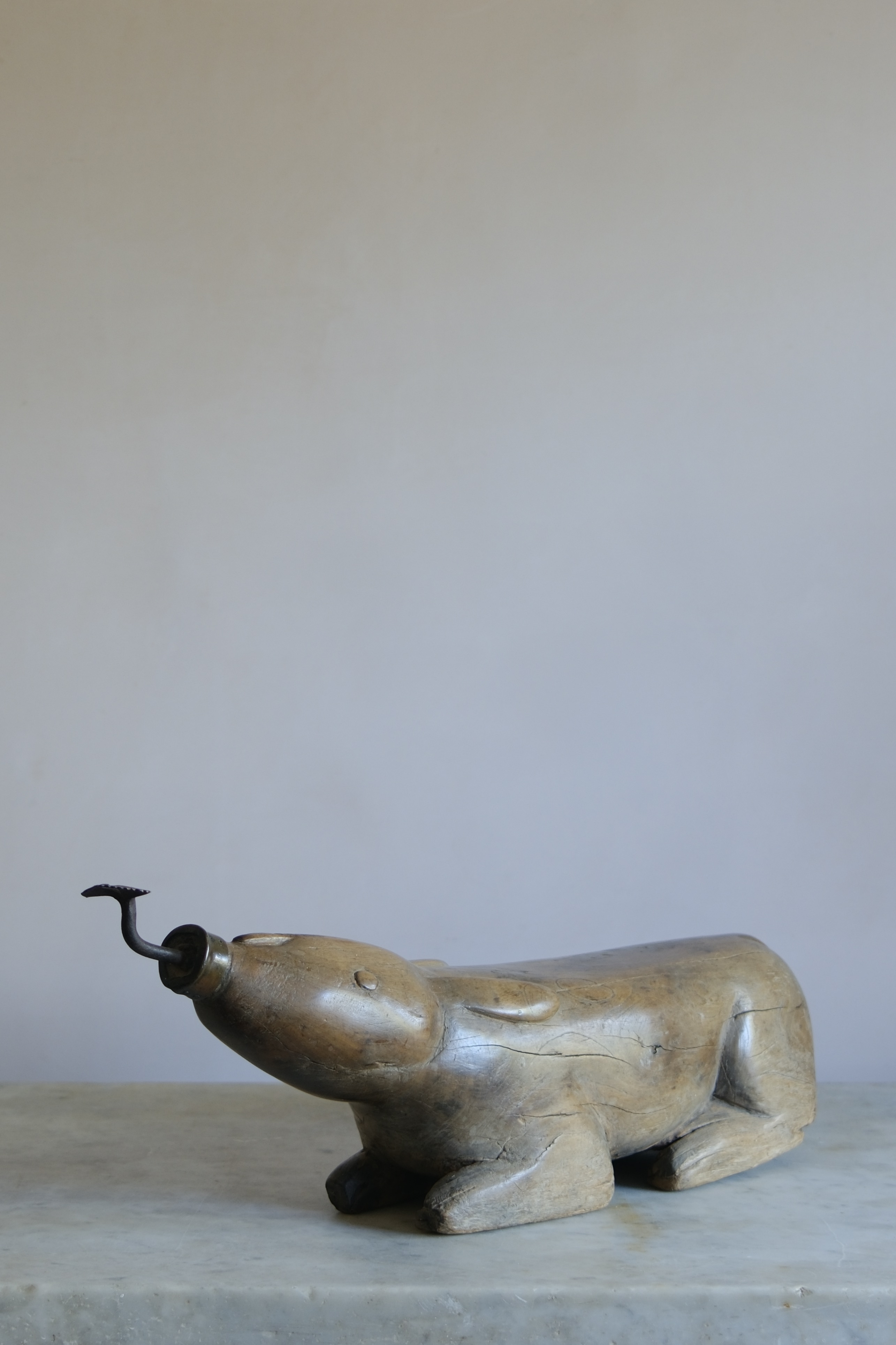 A Thai Folk Art Carved Wooden Rabbit image 4