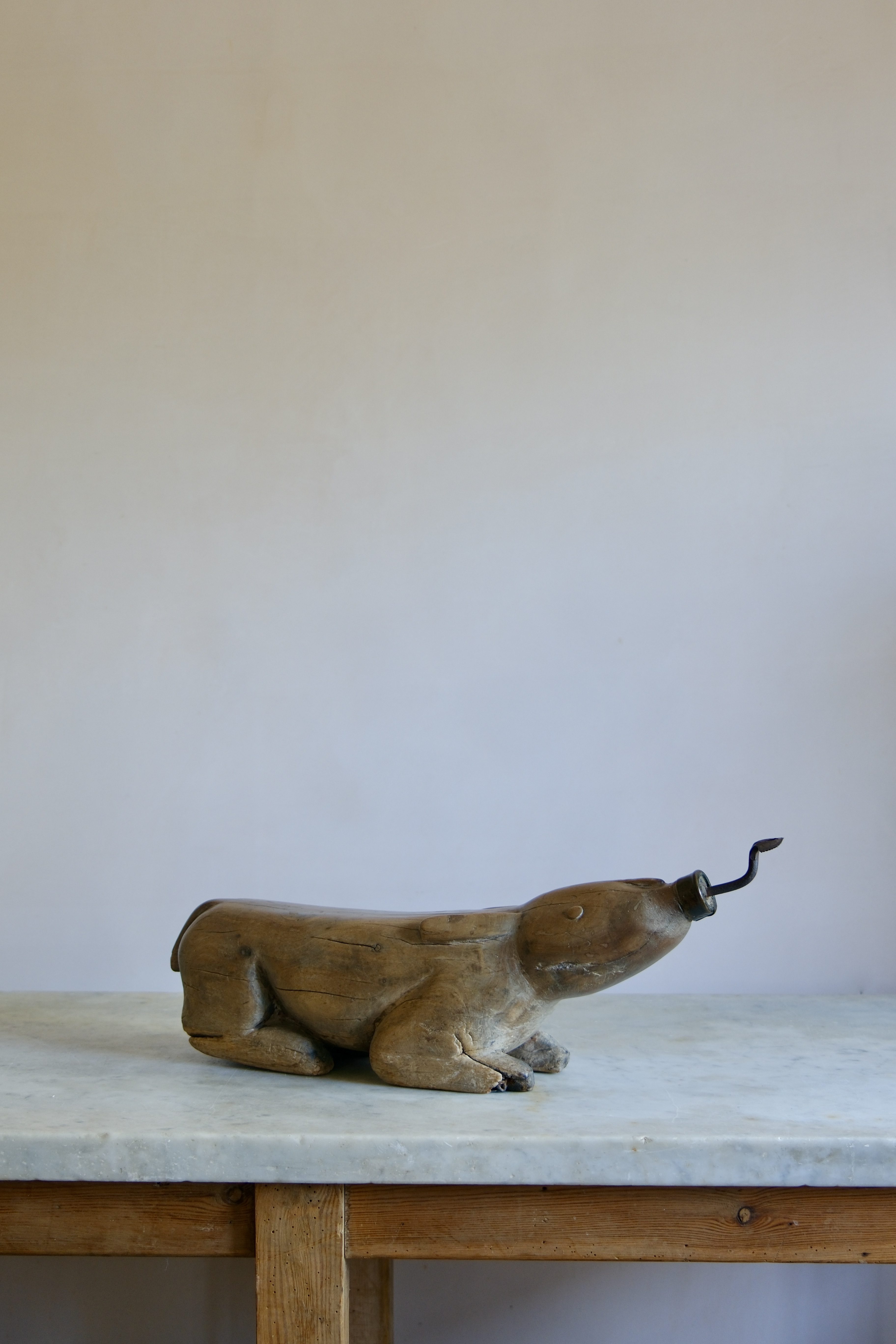 A Thai Folk Art Carved Wooden Rabbit image 5