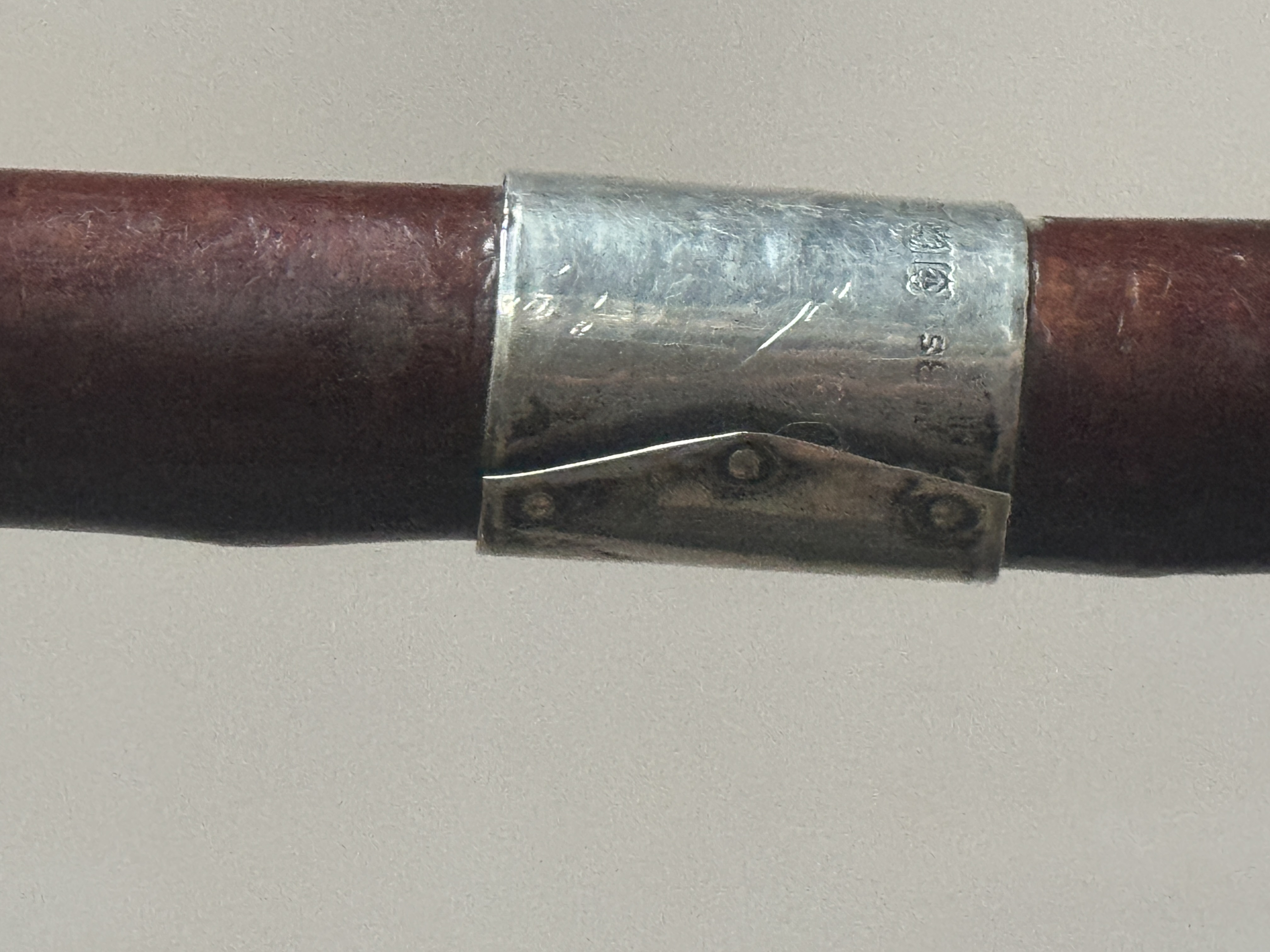 A George V Silver-Mounted Crook-Handled Walking Stick image 4