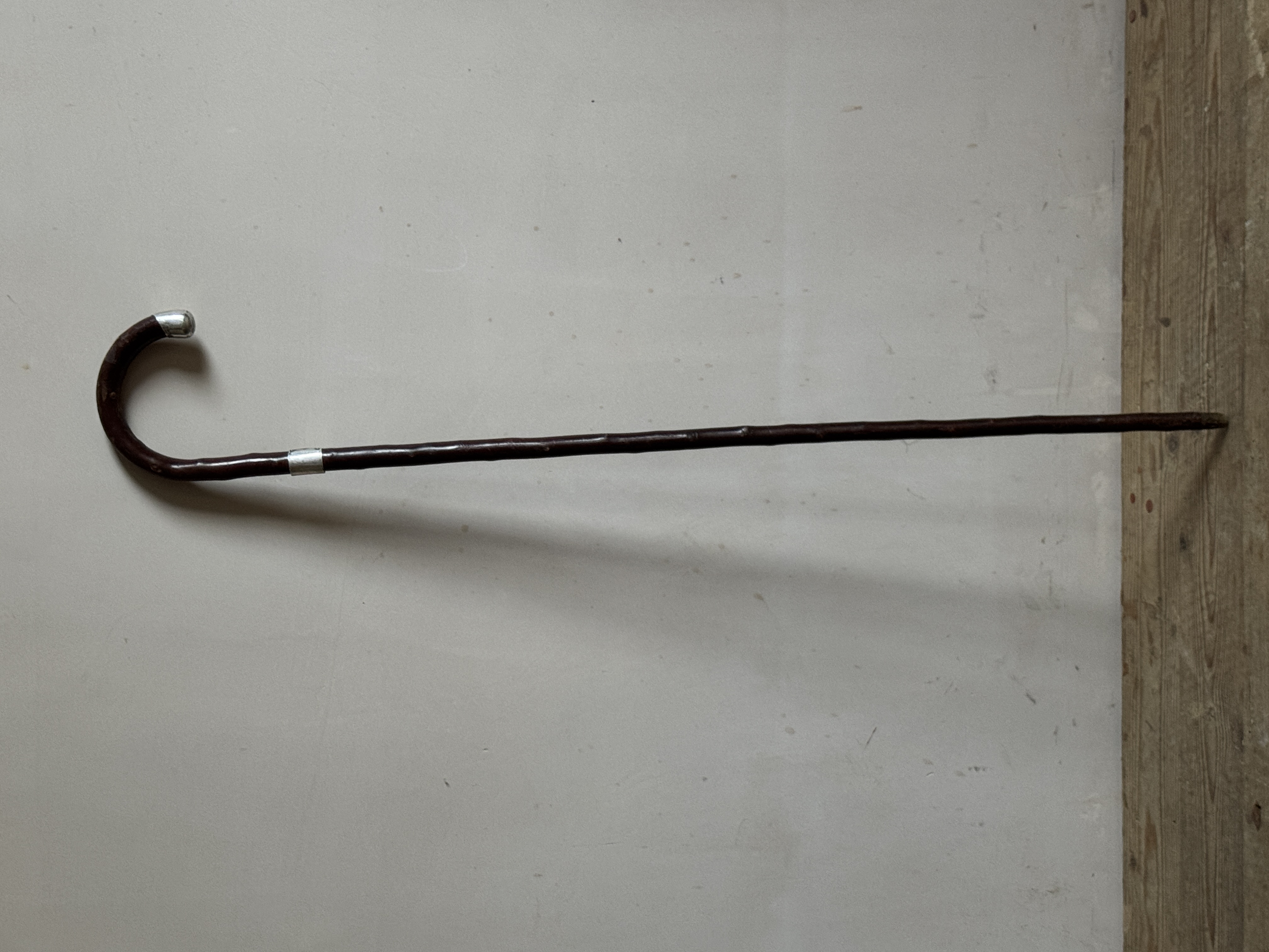 A George V Silver-Mounted Crook-Handled Walking Stick image 6