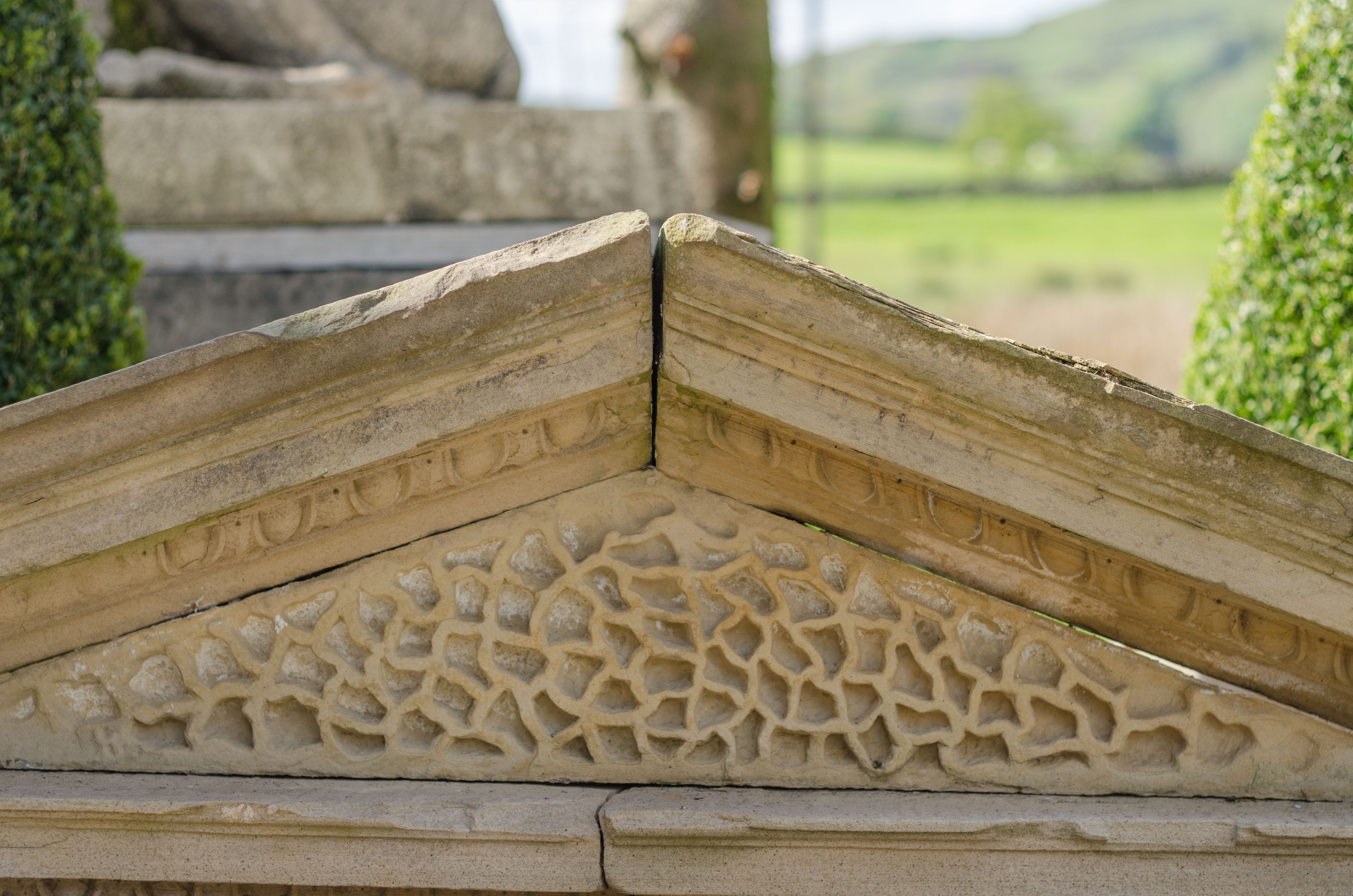 Georgian Carved Sandstone Pediment image 5