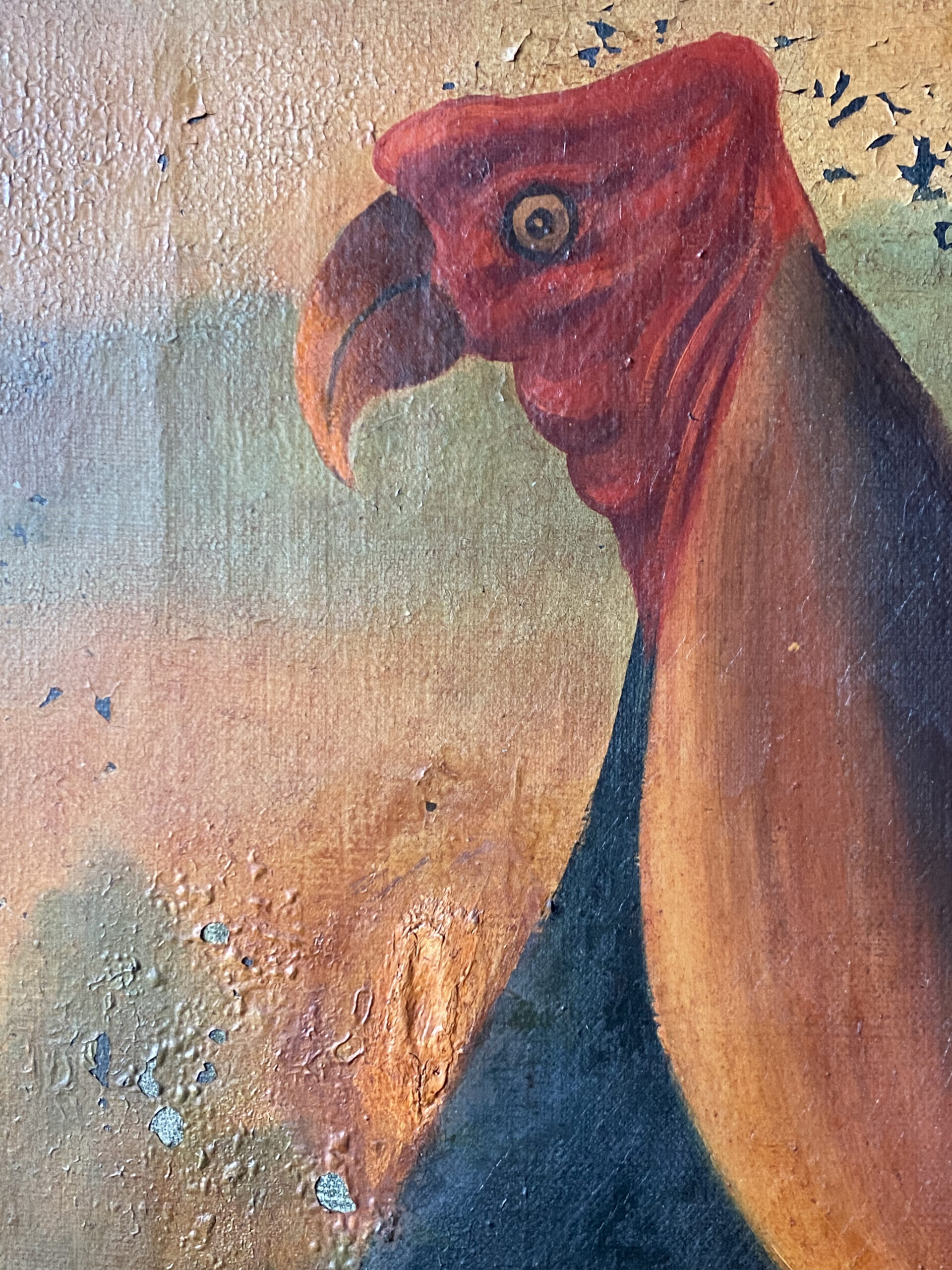 Pair of Naive Cockerel oil paintings image 5