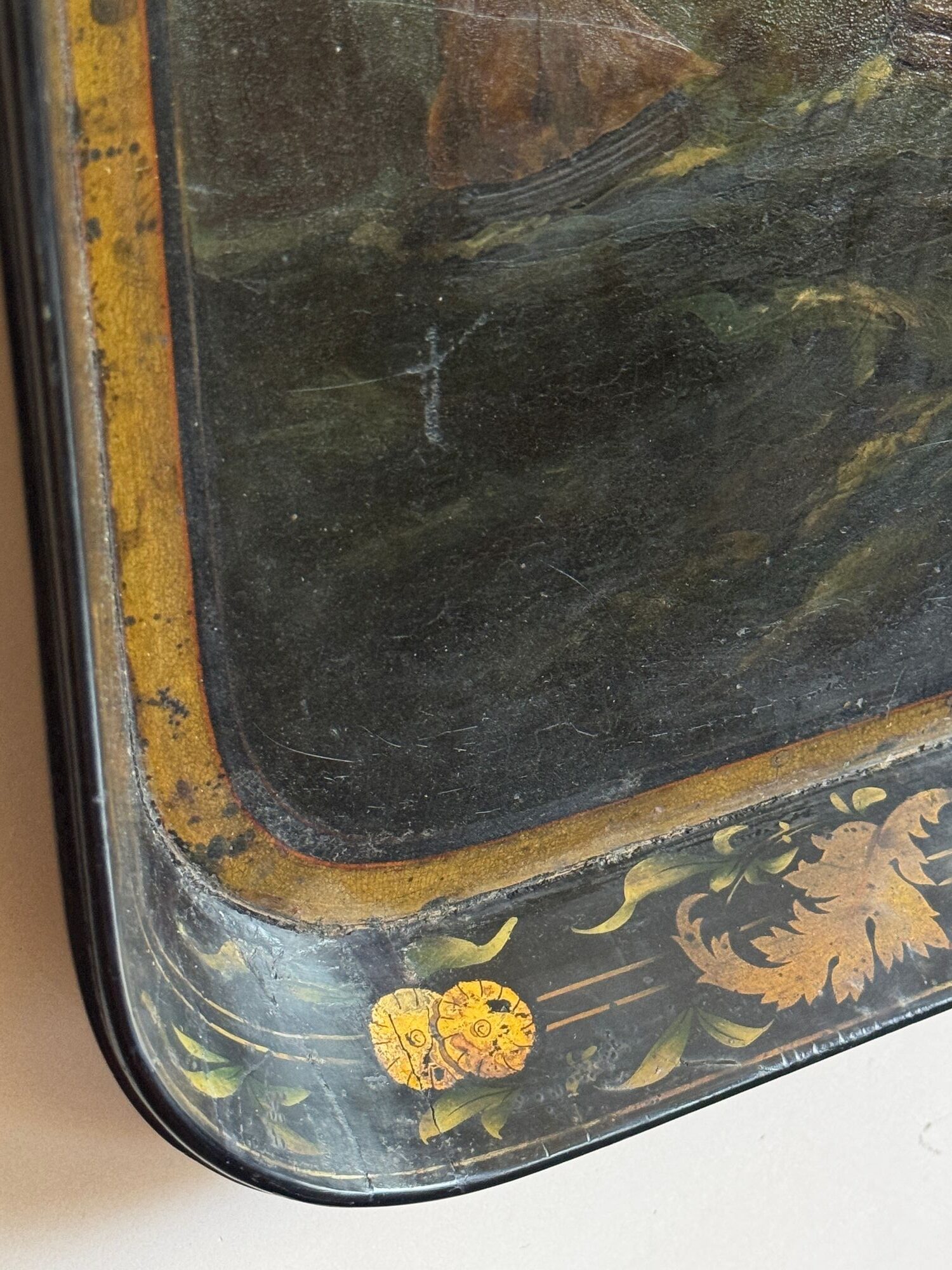 Regency Japanned Papier-mâché Tray image 6
