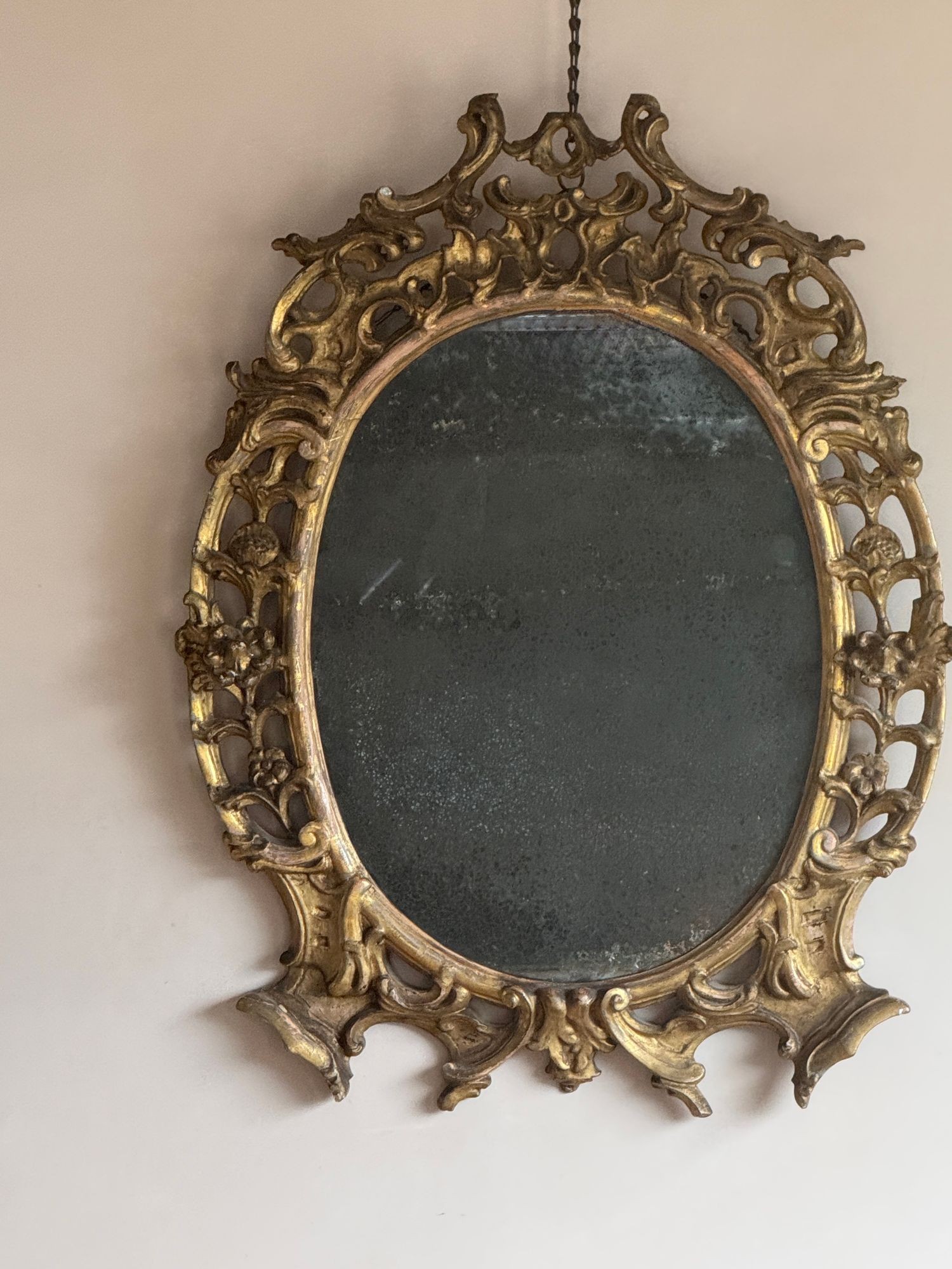 George III period carved giltwood mirror image 11