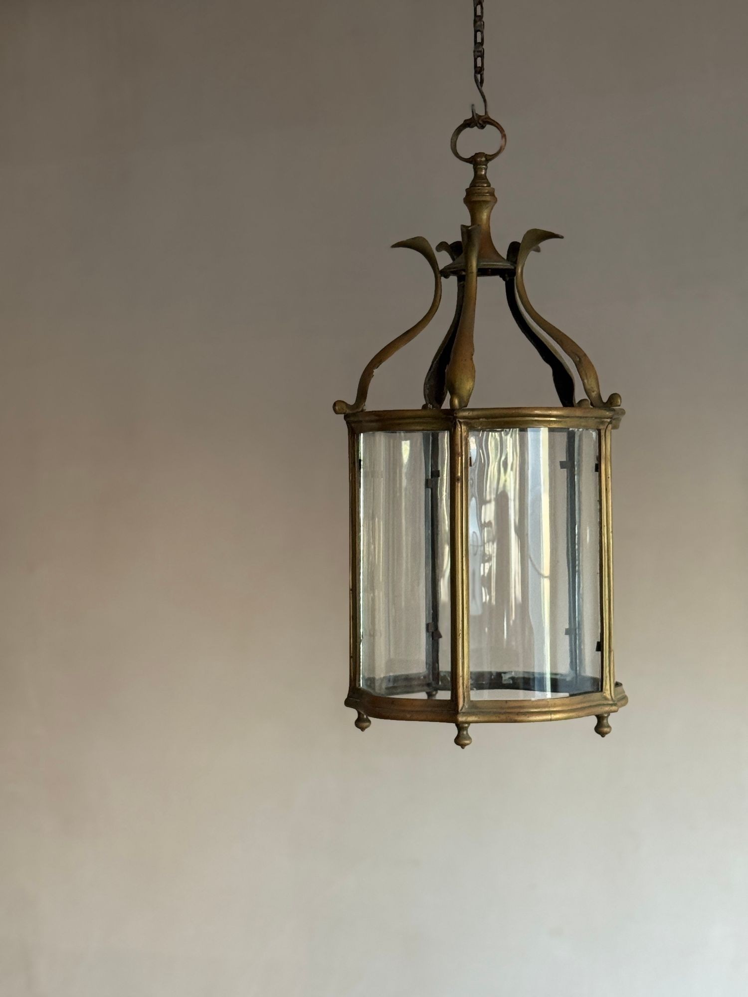 19thC Brass Hall Lantern image 6