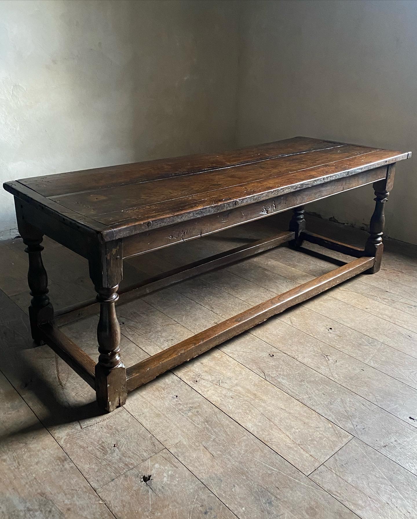 18thC Graffitied Oak Refectory Table image 13