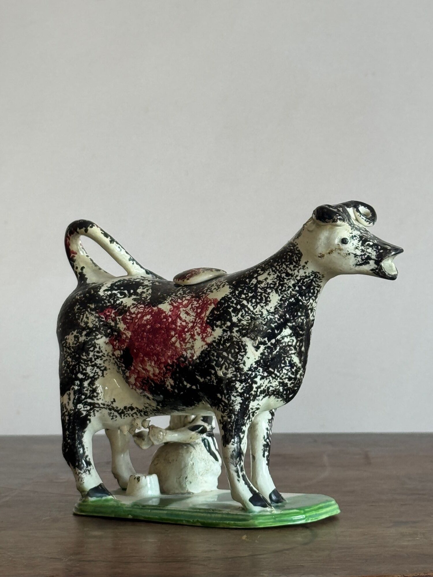 Antique Prattware cow creamer image 4