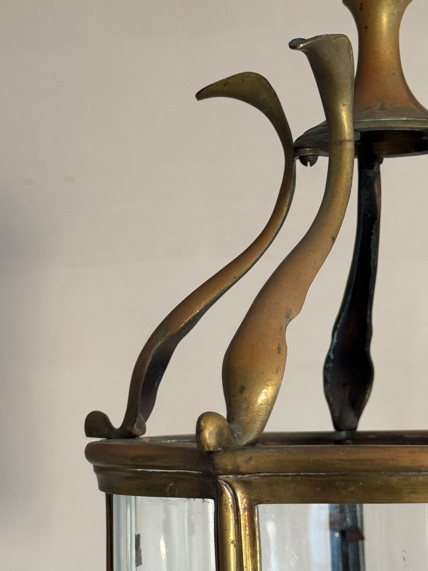 19thC Brass Hall Lantern image 3