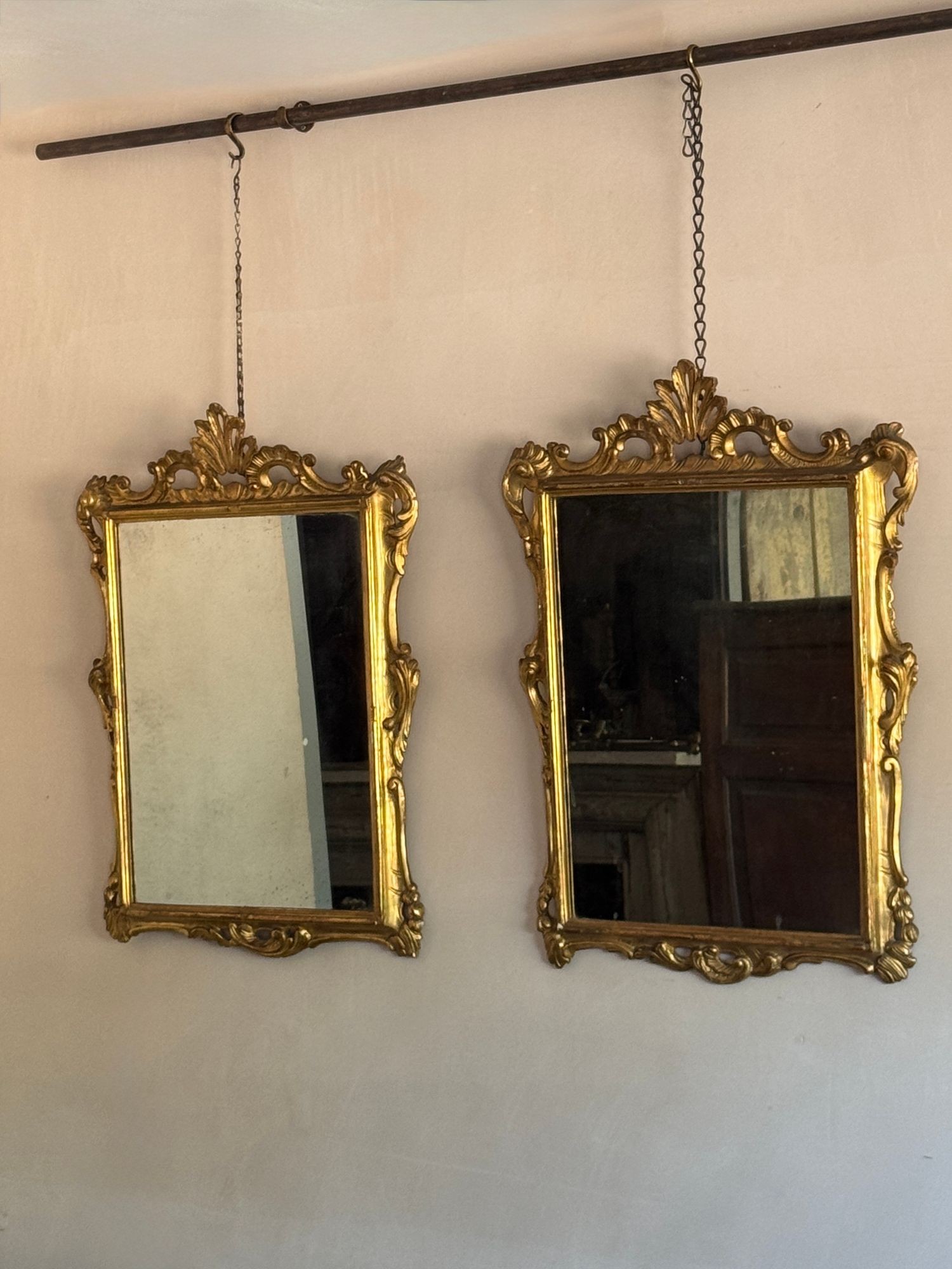 A pair of 18thC Giltwood Mirrors
