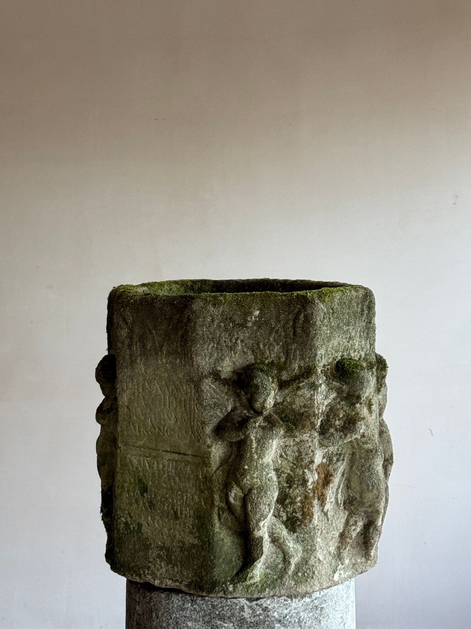 A cast stone Roman funerary altar image 3