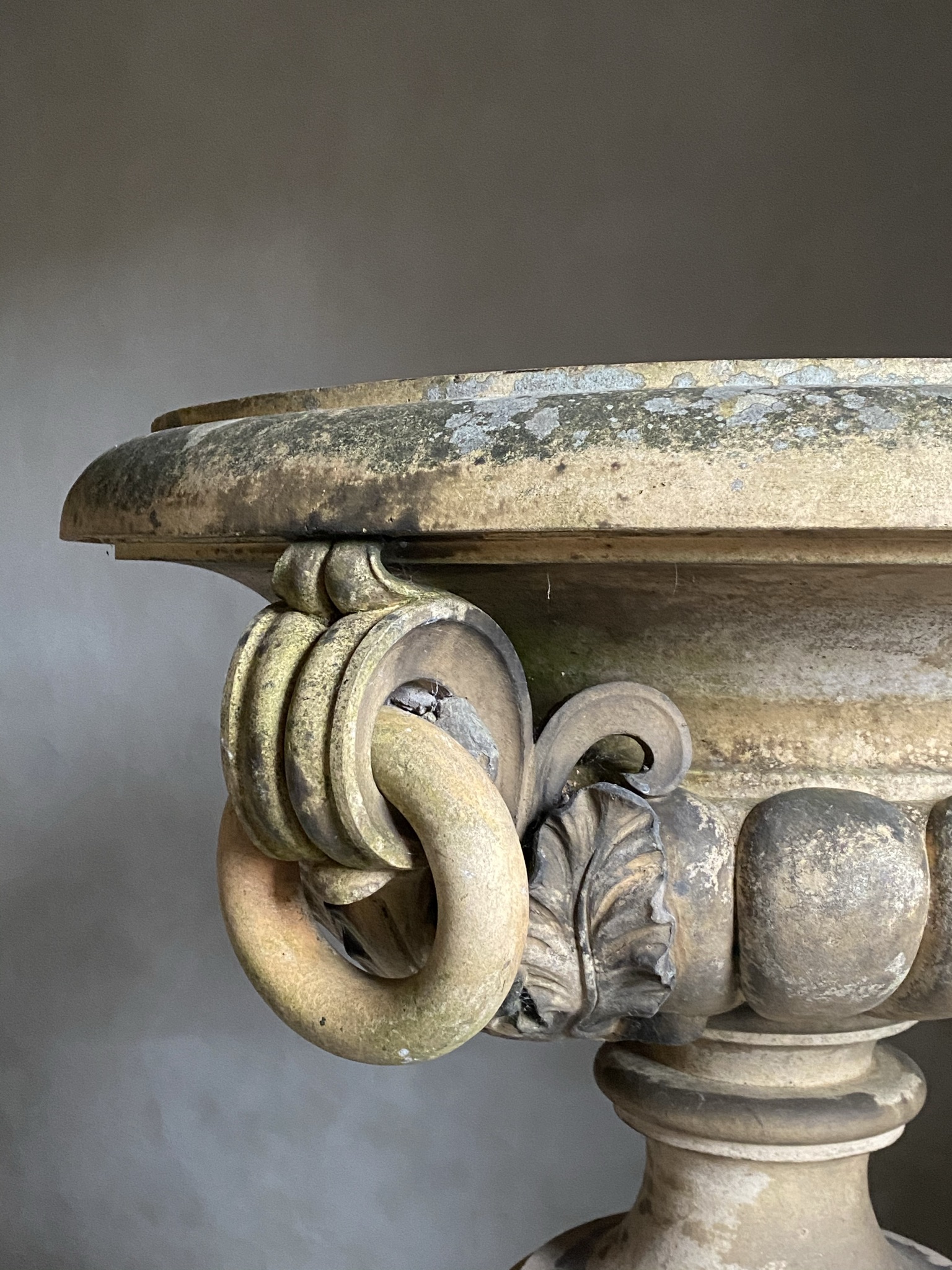 A pair of Buff Terracotta Urns image 7