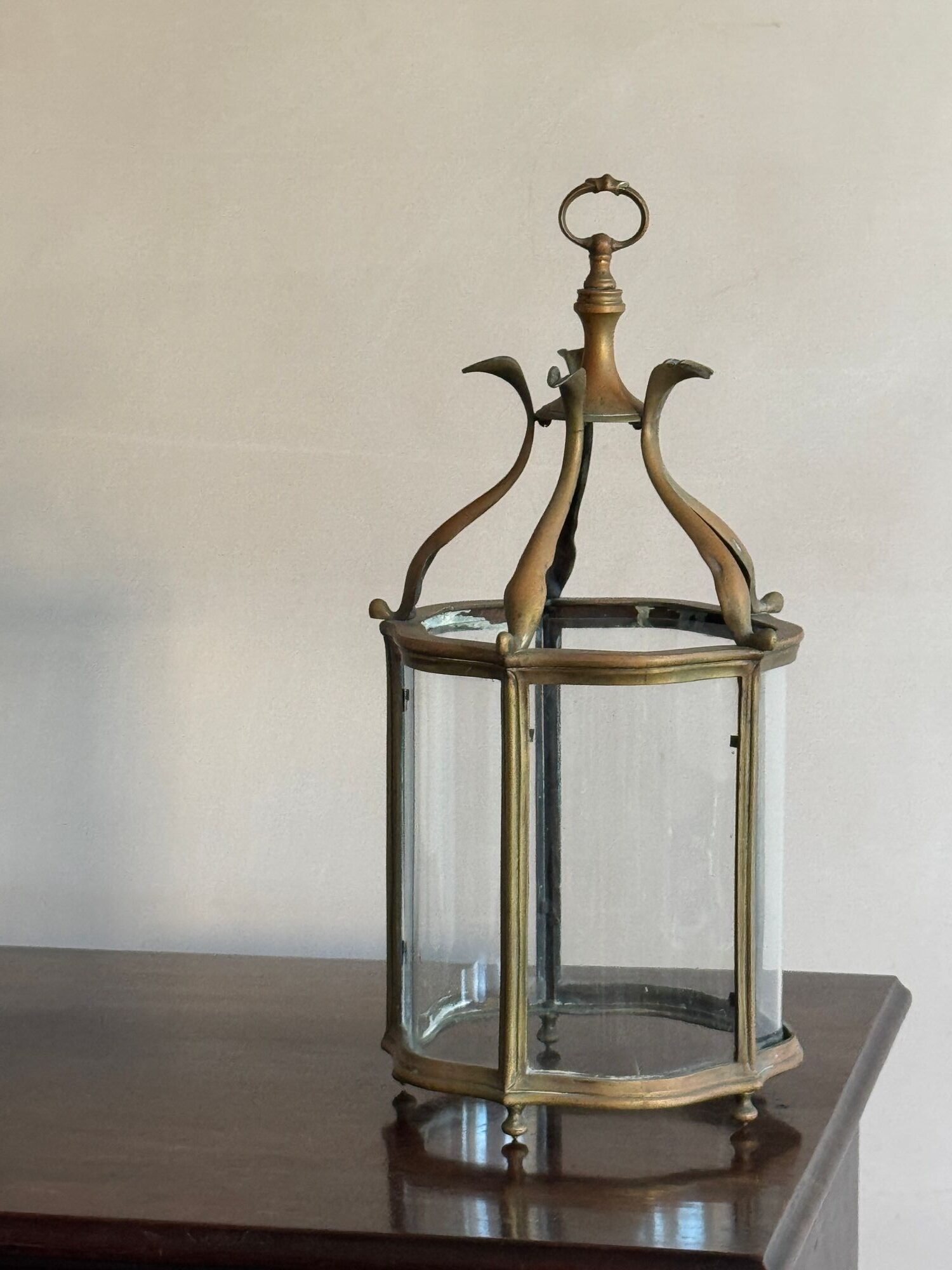 19thC Brass Hall Lantern image 8