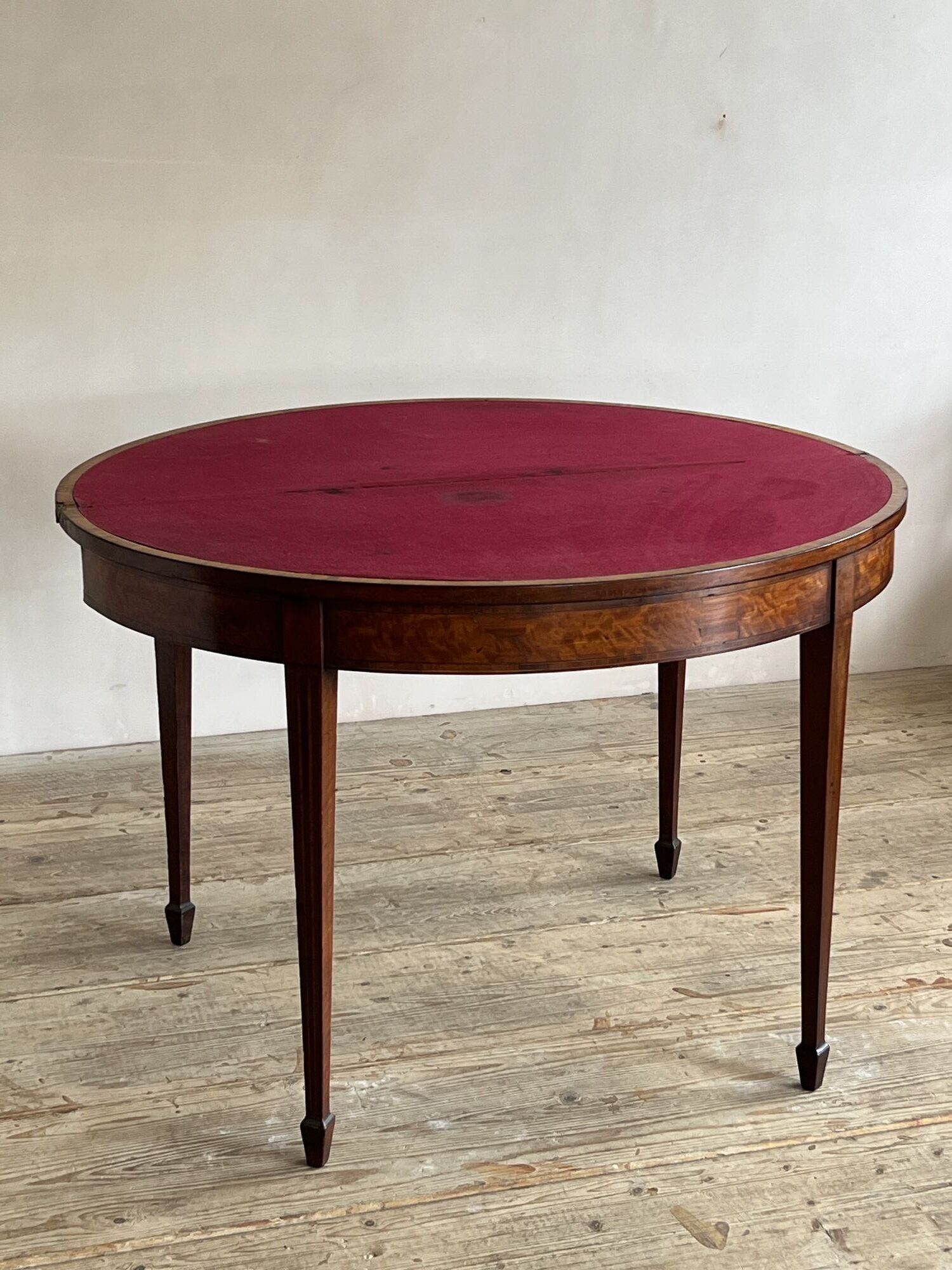 18thC Demi Lune Card Table image 8