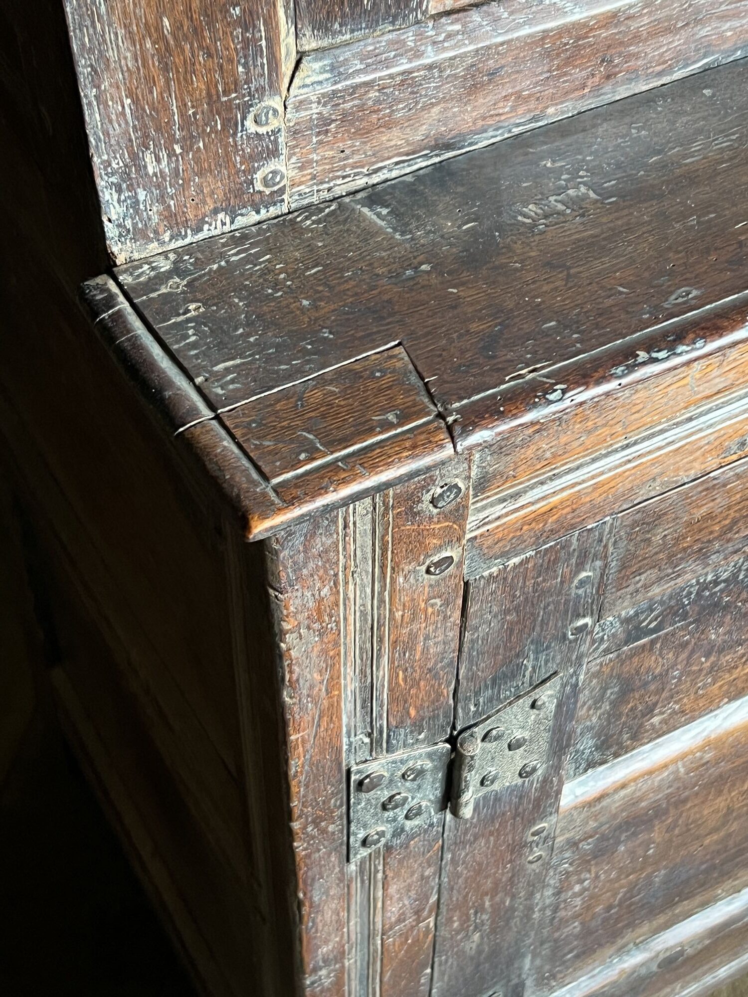 17thC Oak Press or Court Cupboard image 13