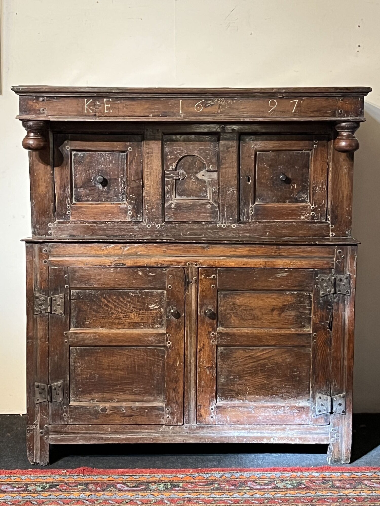 17thC Oak Press or Court Cupboard image 15