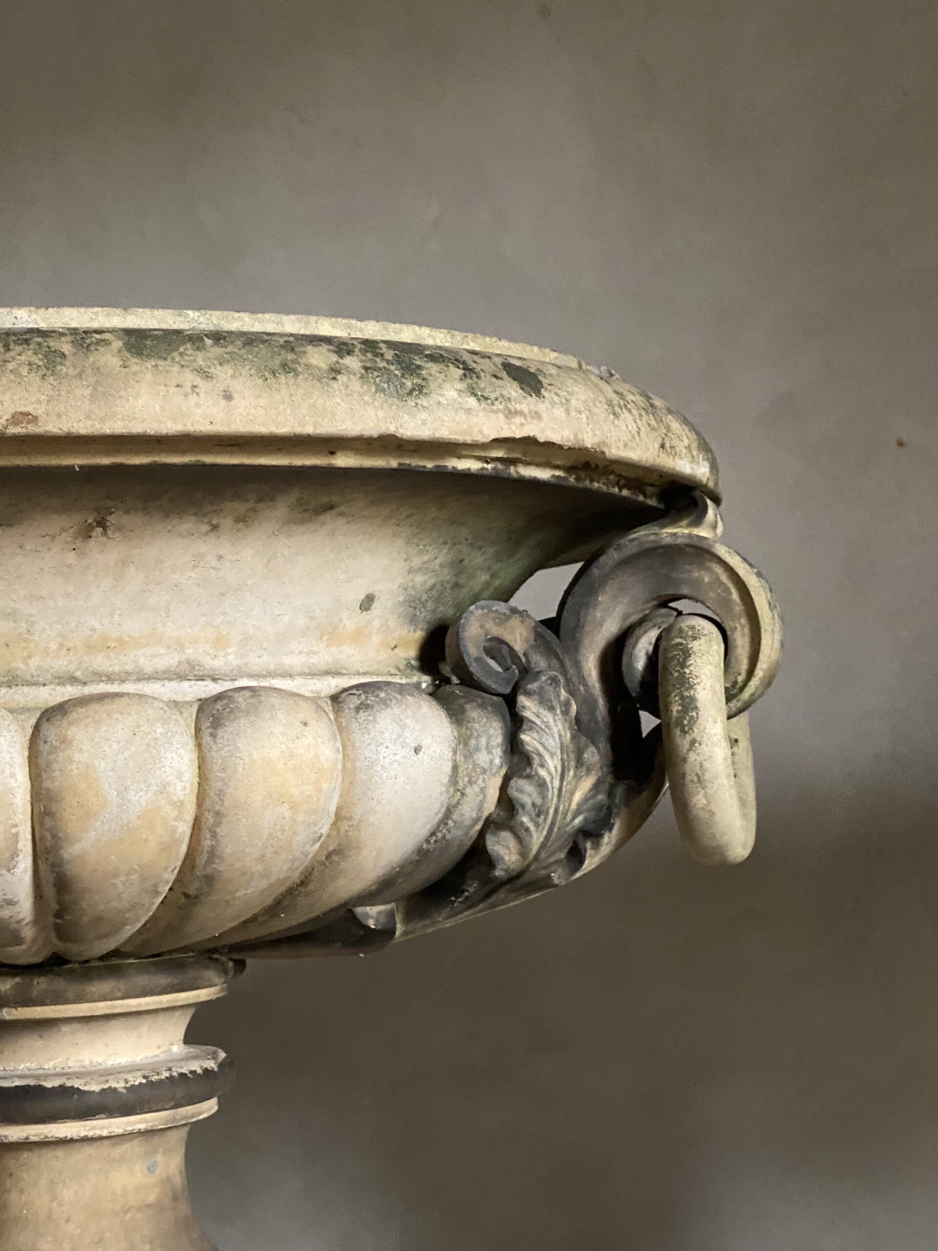 A pair of Buff Terracotta Urns image 11