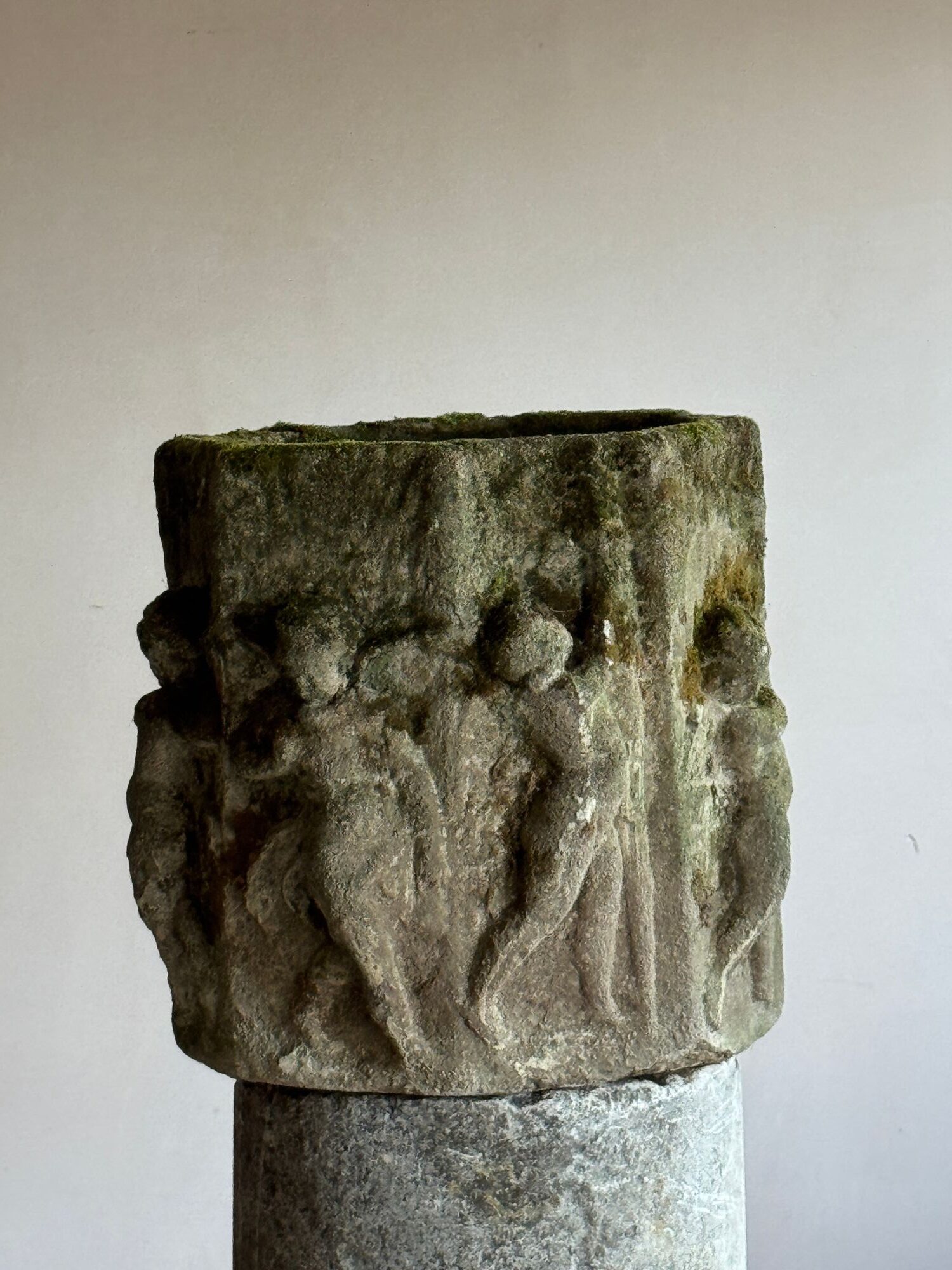 A cast stone Roman funerary altar image 5