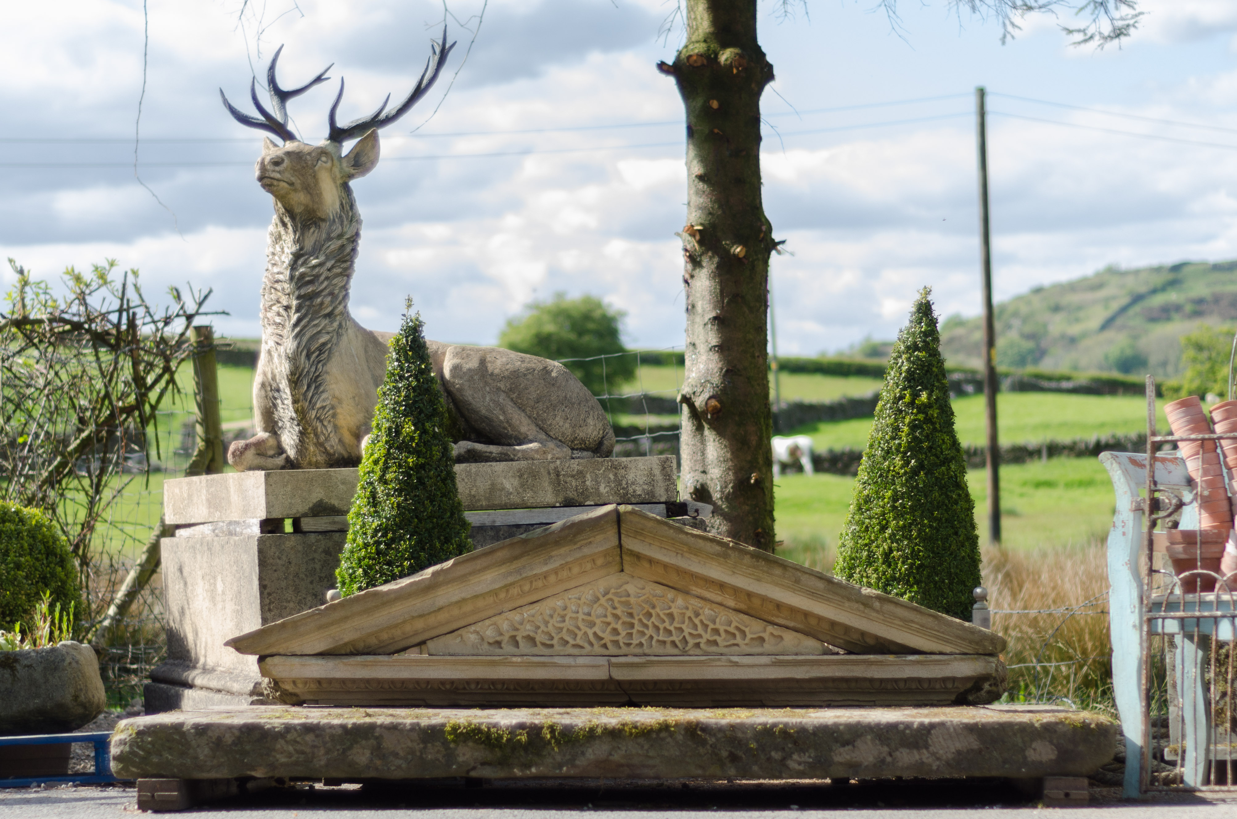 Georgian Carved Sandstone Pediment