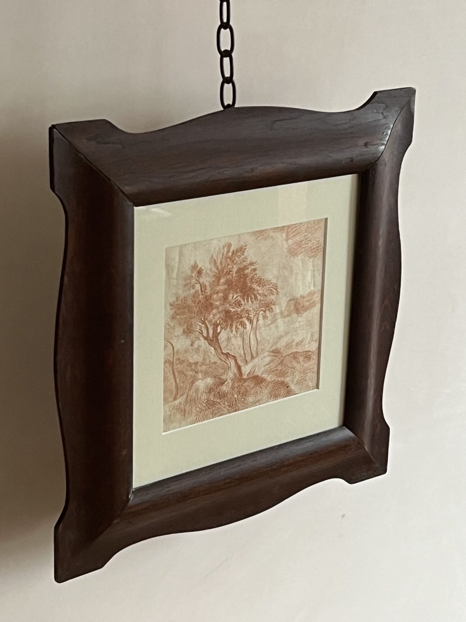 Framed Sanguine Landscape drawing image 3