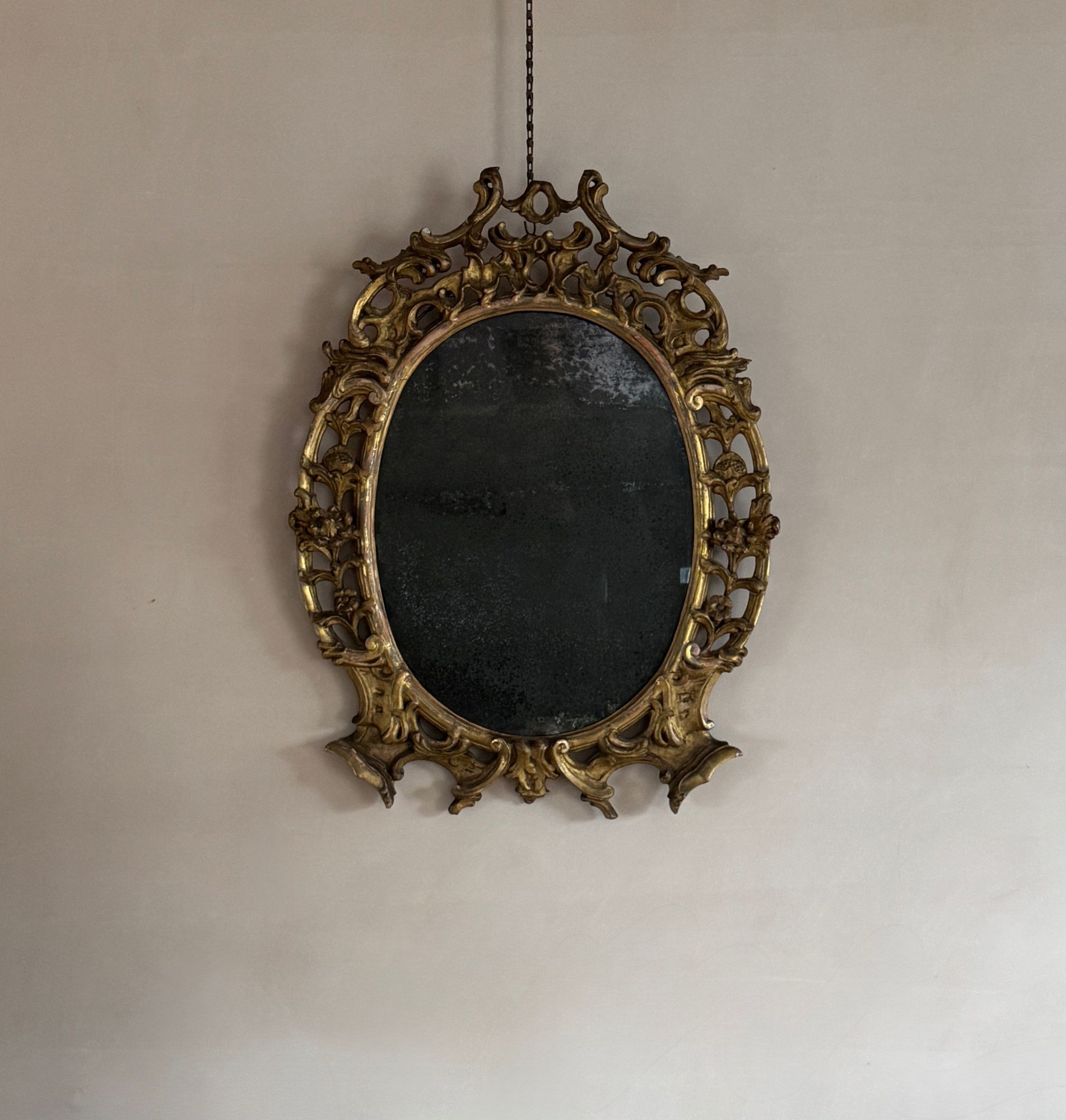 George III period carved giltwood mirror