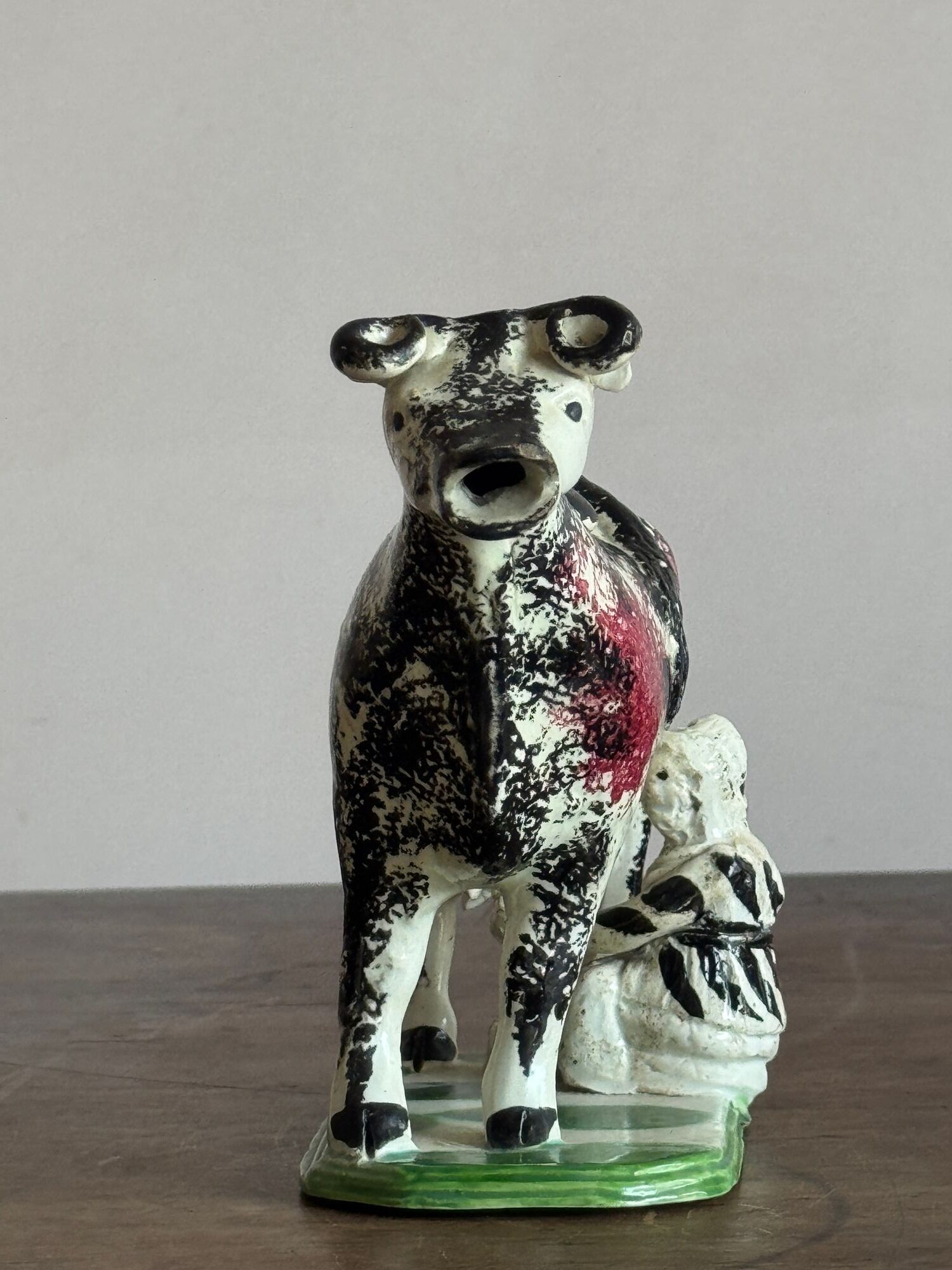 Antique Prattware cow creamer image 3