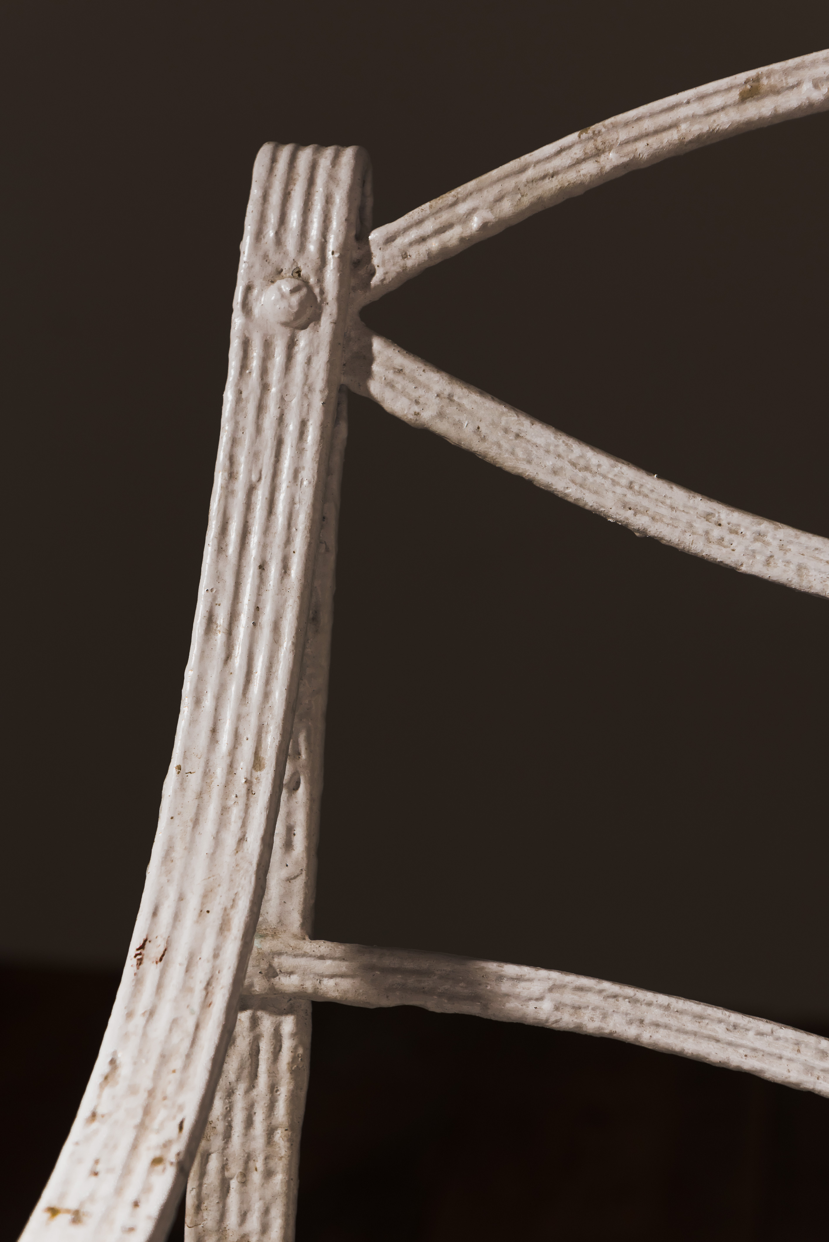 Regency Reeded Wrought Iron Garden Seat image 4