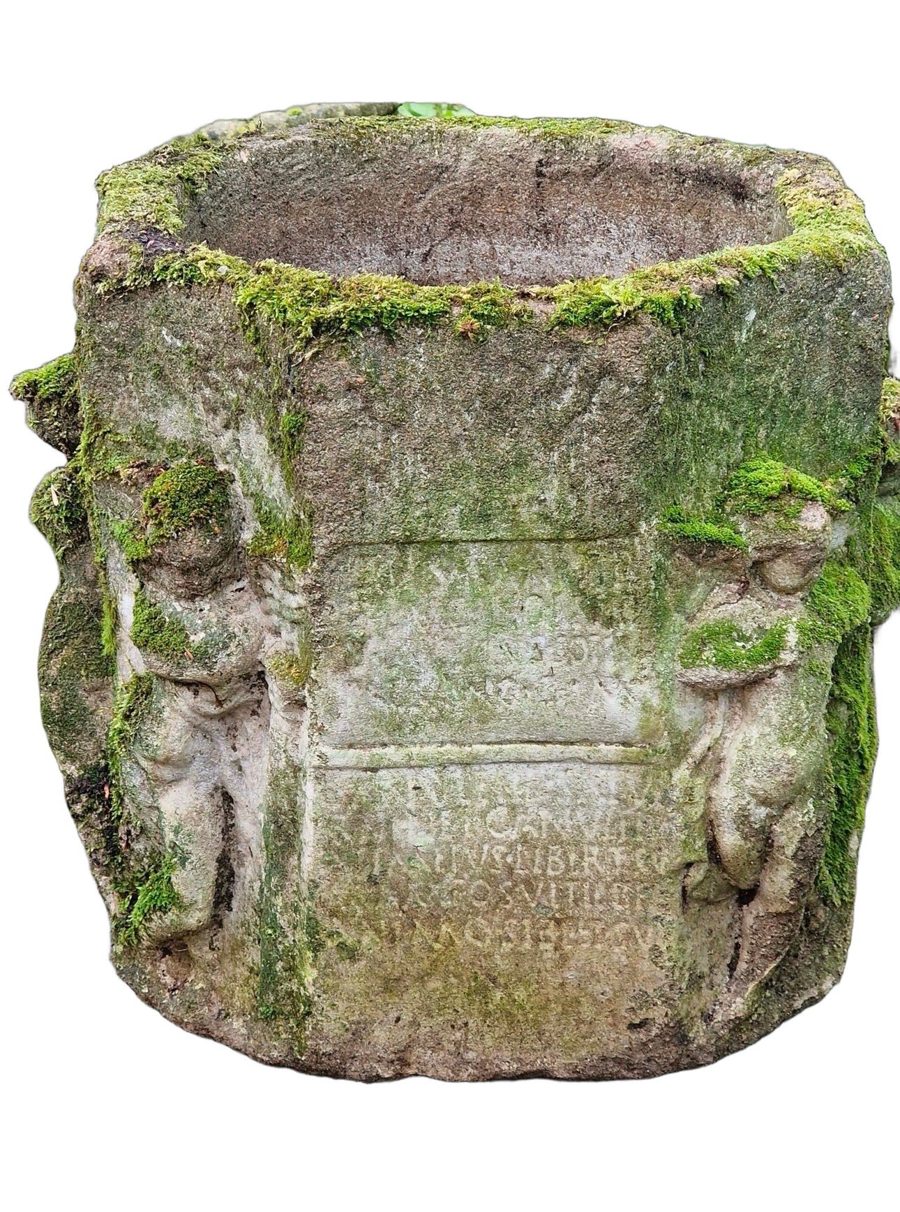 A cast stone Roman funerary altar image 8