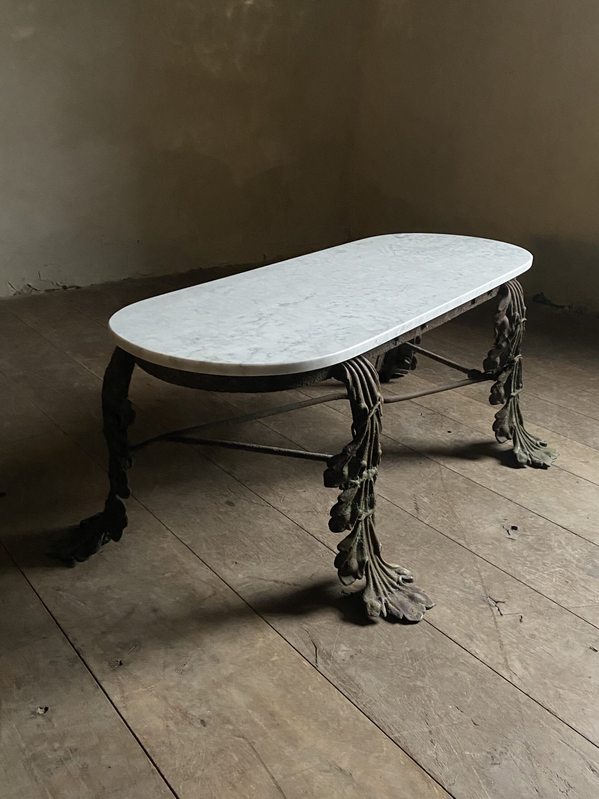 Antique marble topped garden table image 3