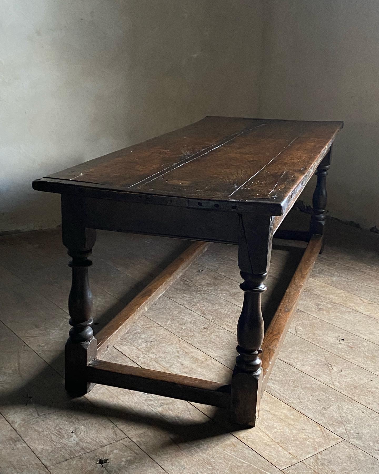 18thC Graffitied Oak Refectory Table image 12