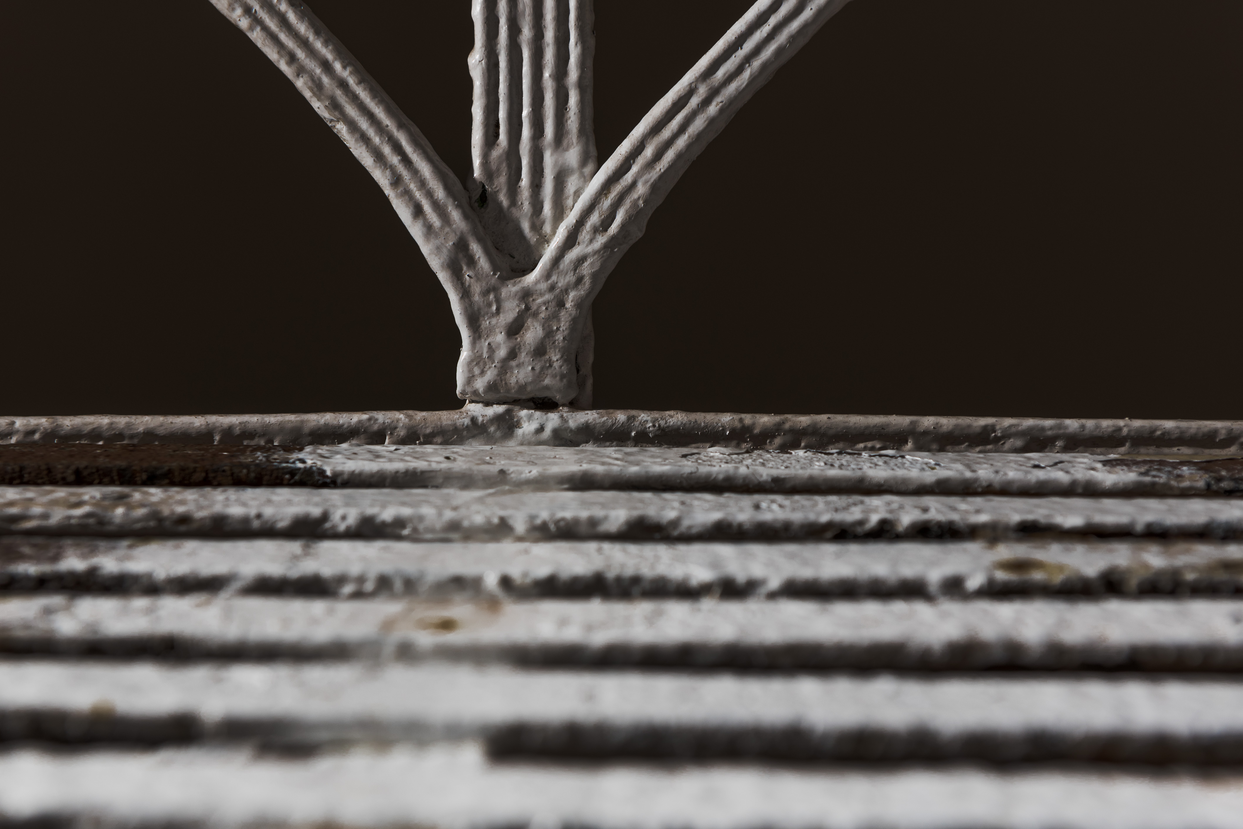 Regency Reeded Wrought Iron Garden Seat image 6