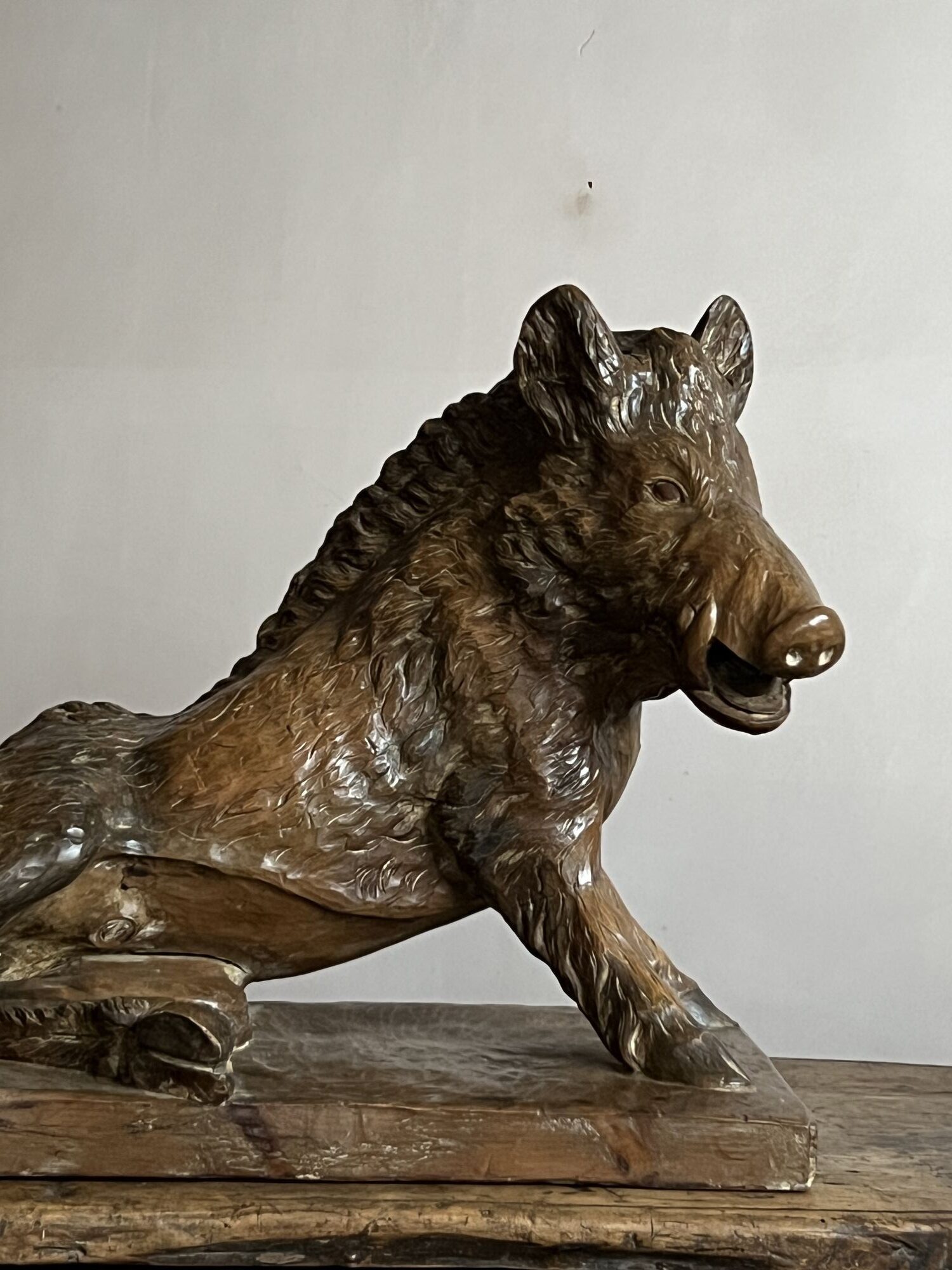 Carved Black Forest ‘il Porcellino’ Boar image 8