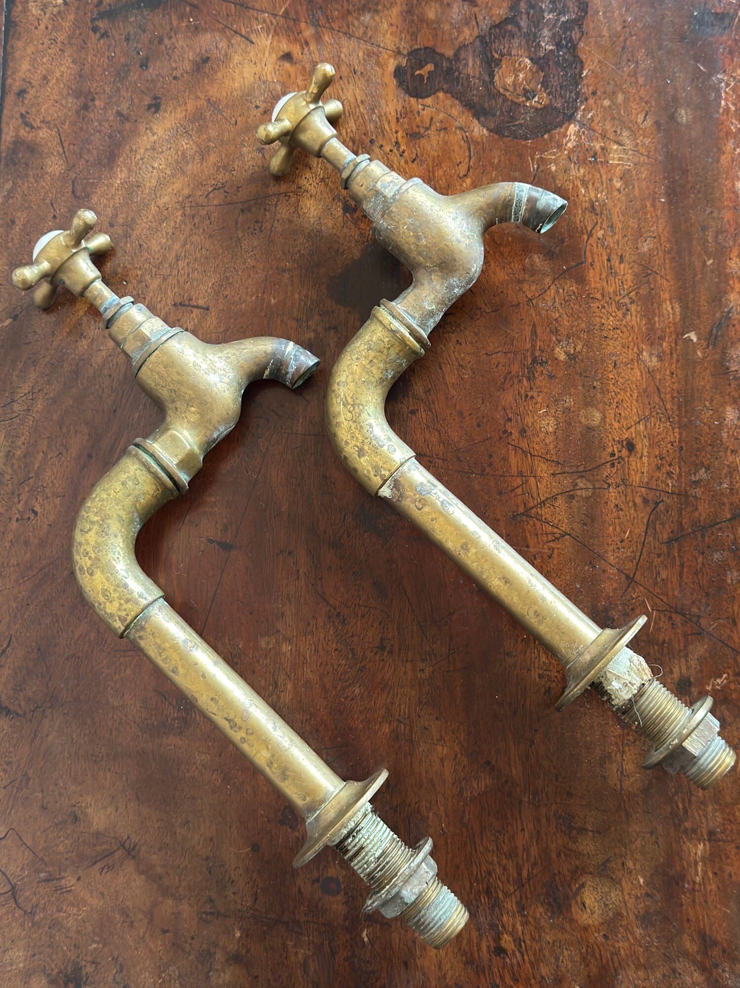 Brass bib taps on standpipe