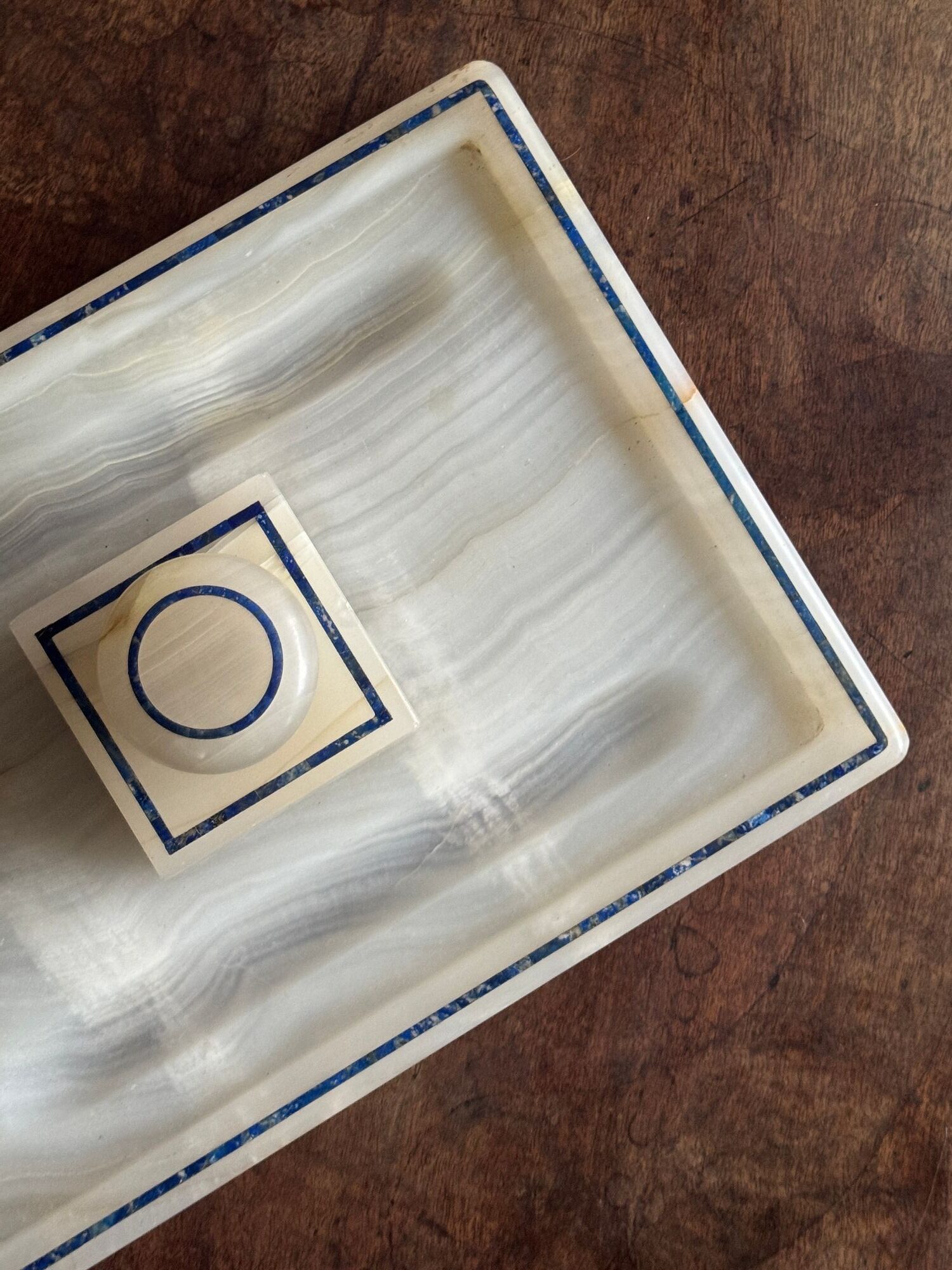 Onyx and Lapis inlaid Inkstand image 7