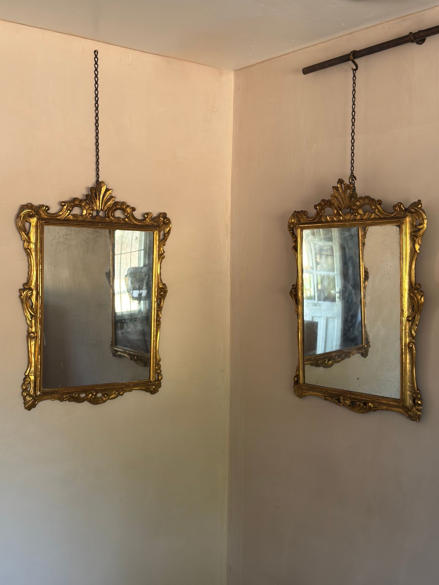 A pair of 18thC Giltwood Mirrors image 8