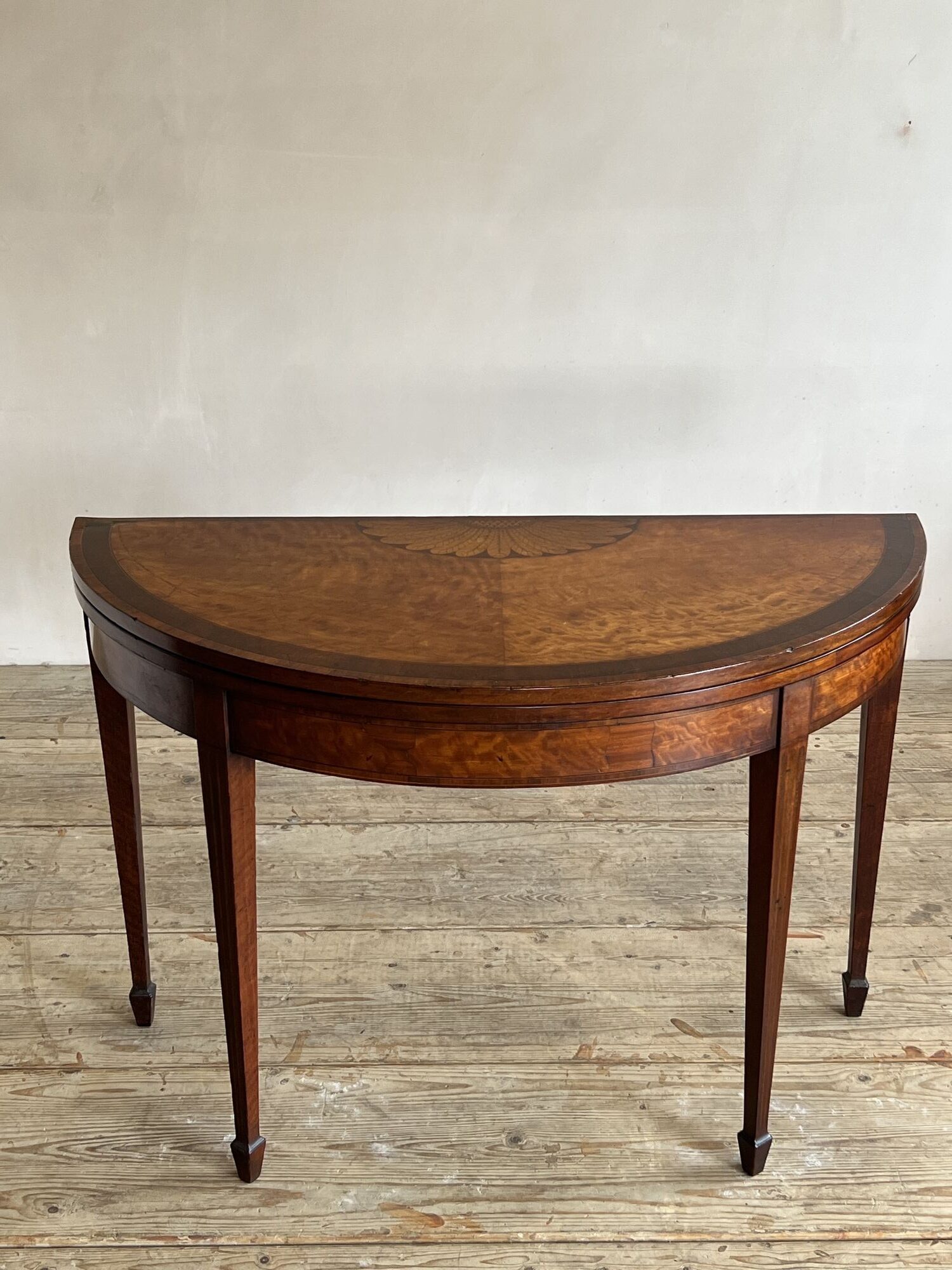 18thC Demi Lune Card Table image 12