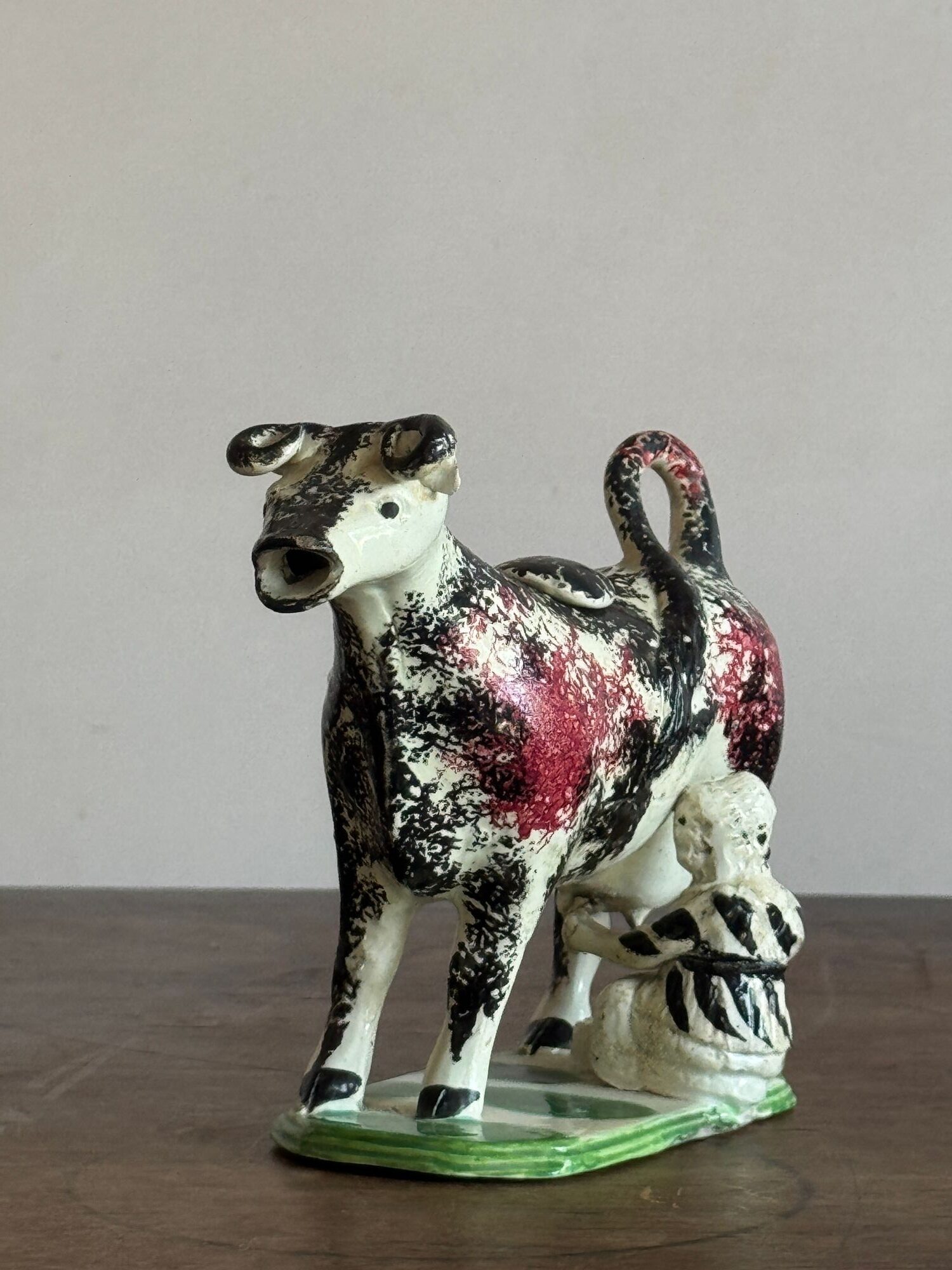 Antique Prattware cow creamer image 6