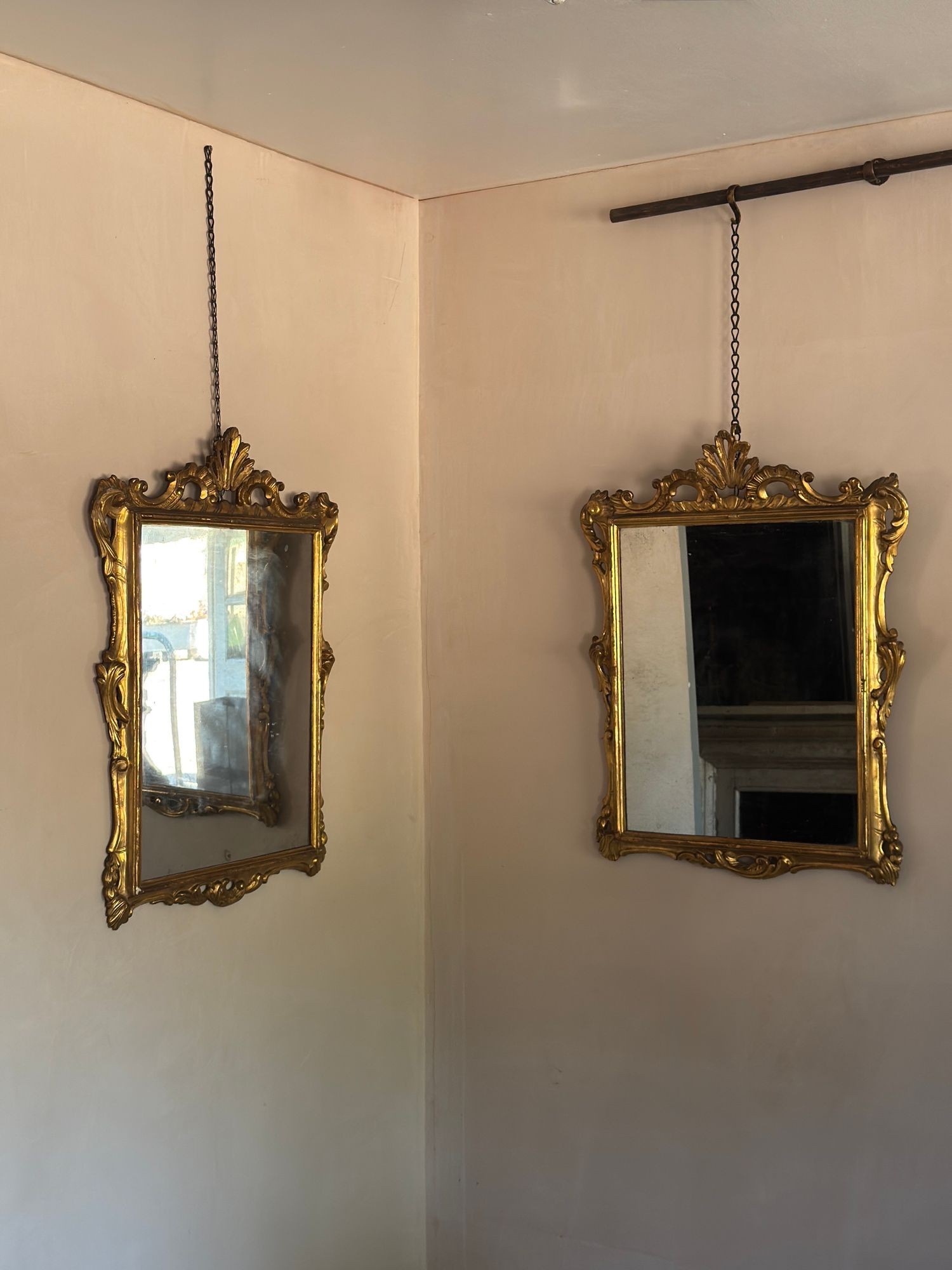 A pair of 18thC Giltwood Mirrors image 7