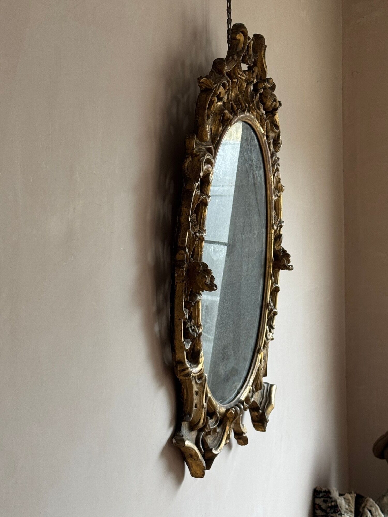 George III period carved giltwood mirror image 7